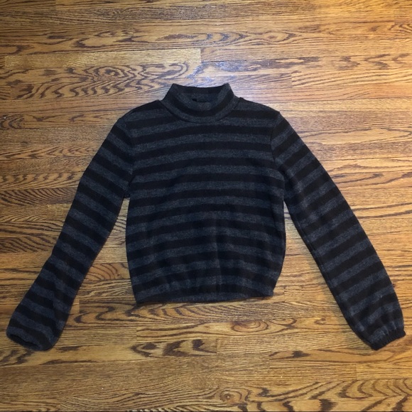 Black & grey striped sweater by Dynamite - Picture 2 of 3